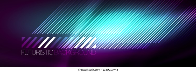 Shiny glowing lights neon color design background, vector