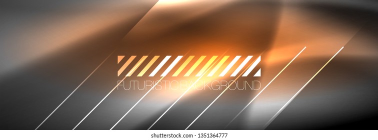 Shiny glowing lights neon color design background, vector