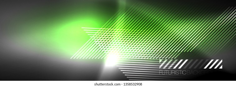 Shiny glowing lights neon color design background, vector