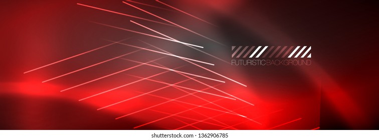 Shiny glowing lights neon color design background, vector