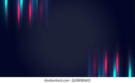 shiny glowing neon lines on a dark background for luminous effect vector