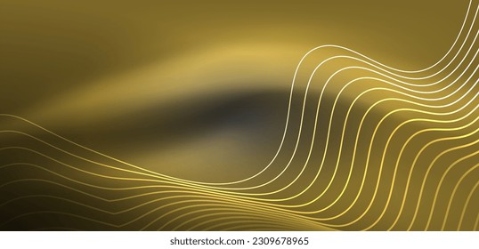 Glühende Neonwelle. Neonlicht- oder Lasershow, elektrische Impulse, Stromleitungen, Techno-Quantenenergieimpuls, magische, dynamische Linien