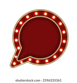 Shiny glowing round retro light box vintage  casino frame vector