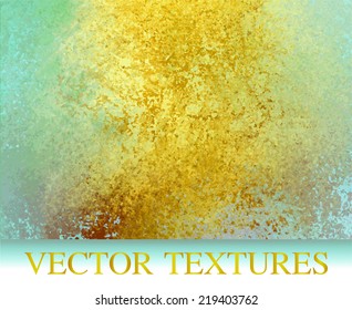 shiny gold background vector texture. yellow color splash on green paint with grunge distressed texture design. 