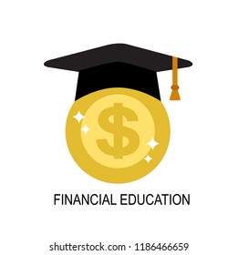 
a shiny gold coin in a black graduate hat with a tassel
