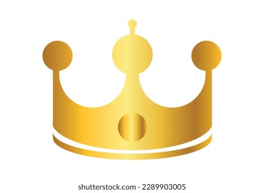 Shiny Gold Crown vectors, With a glossy finish, it showcases a regal design adorned with multiple points, exuding an air of majesty and elegance.