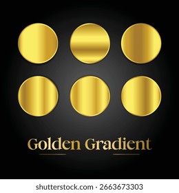 Shiny Gold Gradient Color Scheme for Web and Print

