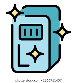 Vector de contorno de icono de oro brillante. Minero de juegos. Color de la cava de dinero