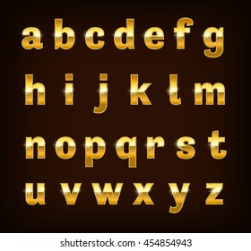 shiny gold letter