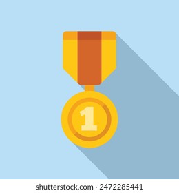 Shiny gold medal representing being the best at a competition