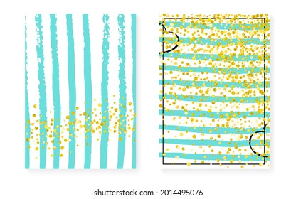 Shiny Gold Pattern. Turquoise Birthday Invite. White Element. Golden Trendy Cover. Glittery Painting. Feminine Particles Set. Mint Holiday Magazine. Stripe Shiny Gold Pattern