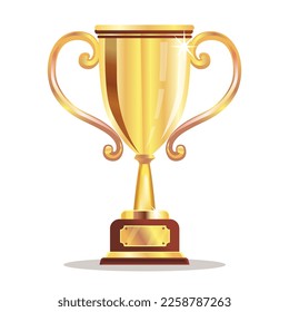 
shiny gold trophy illustration vector
