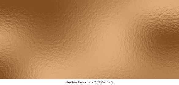 Glänzend goldbraune Folienstruktur, Hintergrund mit Glaseffekt, Vektorgrafik für Drucke, Cmyk-Farbmodus