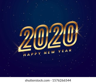 shiny golden 2020 new year background creative design