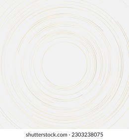 Shiny golden circular lines abstract tech background . Retro vector design