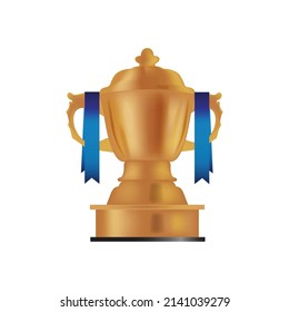  shiny golden cup.Trophy cup,champions realistic vector