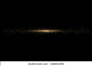 Shiny Golden Dust Sparkling Glittering Effect Stock Vector (Royalty ...