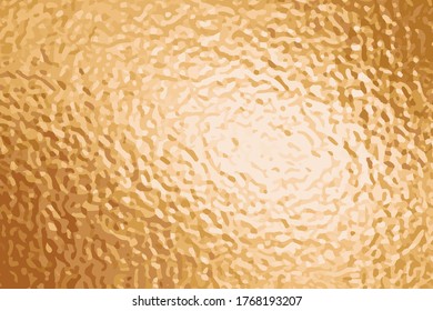 Shiny golden foil vector texture. Vintage yellow gold surface for greeting card and luxury background. Wedding invitation backdrop. Shiny precious metallic with grunge pattern. Golden foil card