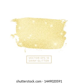 Shiny golden glitter vector background. Shiny sparkling star dust texture for luxury rich greeting card. Isolated  
abstract rectangle Shape design element. 