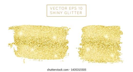Shiny golden glitter vector backgrounds set. Shiny sparkling star dust texture for luxury rich greeting card. Isolated  
abstract Shape design element. 