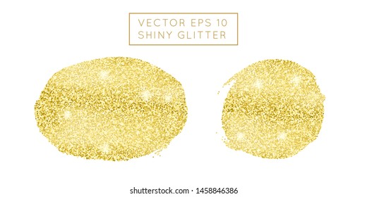 Shiny golden glitter vector backgrounds set. Shiny sparkling star dust texture for luxury rich greeting card. Isolated  
abstract Shape design element. 