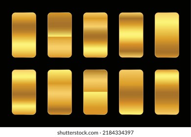 Shiny Golden Gradient Collection Of Ten