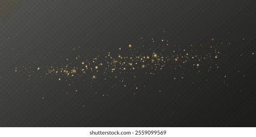 Shiny Golden Particles.Golden Blurred Particles.Golden dust. Glitter background. EPS10 vector .Loose golden glitter.