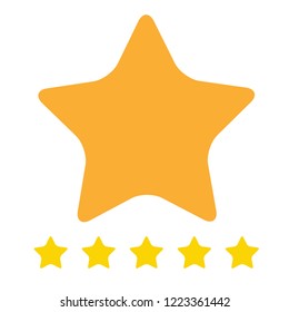 Shiny golden star group icon on white background