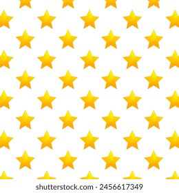 Shiny Golden Star Seamless Decorative Pattern Vector Illustration