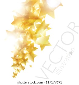 Shiny golden stars background vector eps10