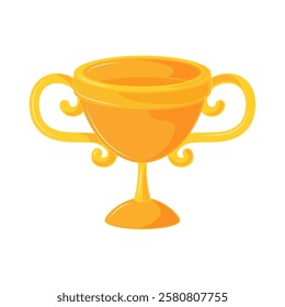 Shiny golden trophy cup representing victory and success