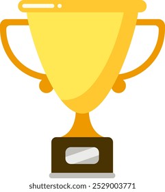 A shiny golden trophy stands prominently on a black base, representing victory and recognition. It embodies achievement and celebration in various competitions.