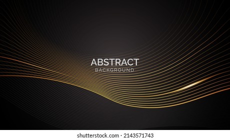 Shiny golden wave abstract background