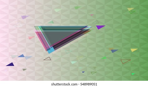 shiny gradation into happening, triangle vector background above contrasting line