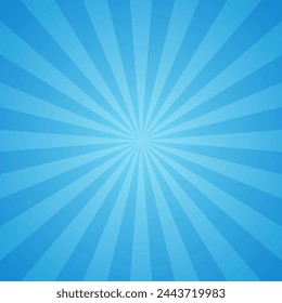 Shiny Gradient Blue Solar Flare Texture Design In Blank Square Plain Vector Background 