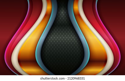 Shiny gradient yellow on red trendy abstract layout template background for business technology presentation, internet poster web brochure cover, wallpaper social media banners