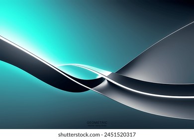 Shiny gray blue wave lines, light lines and technology background, energy and digital concept for technology business template.