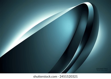 Shiny gray blue wave lines, light lines and technology background, energy and digital concept for technology business template.