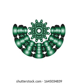 shiny green abstract gear pattern. fit for logo, icon or symbol