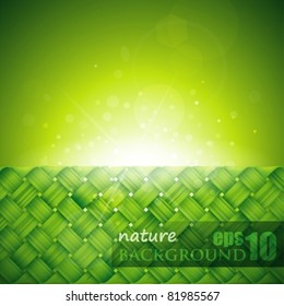 shiny green background. eps10