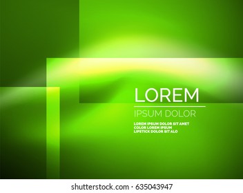 Shiny green silk wave template, color satin with effects, vector abstract background