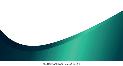 shiny green wave background vector