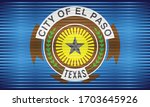 Shiny Grunge flag of the El Paso - Illustration, 
Three dimensional flag of El Paso