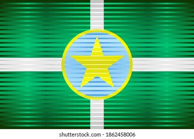 Shiny Grunge flag of the Jackson - Illustration, 
Three dimensional flag of Jackson