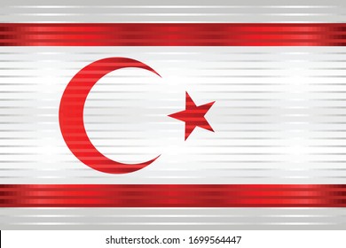 Shiny Grunge flag of the Northern Cyprus - Illustration, 
Three dimensional flag of Northern Cyprus