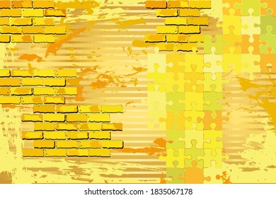 Shiny Grunge Yellow Background - Illustration, 
Abstract mosaic vector