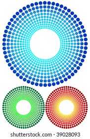 shiny halftone circles board set