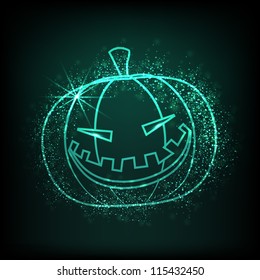 Shiny Halloween pumpkin. EPS 10.