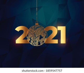 shiny happy new year golden 2021 background design