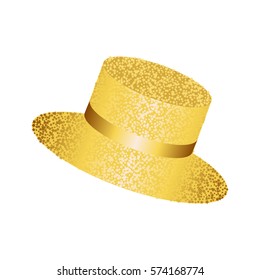 Shiny  hat with sequins in the form of stars.